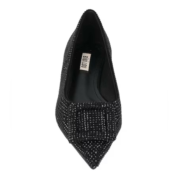 Women’s Bibi Lou Black glitter flats Sz 38 - Picture 1 of 8